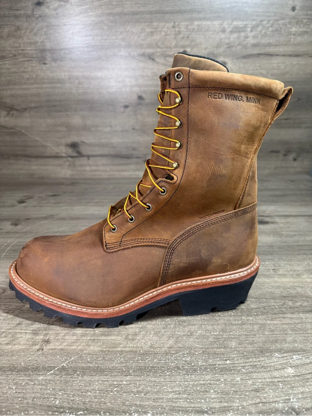 Red Wing 2217 LoggerMax Boots Men’s 13 EE Steel Toe Waterproof Vibram Leather US